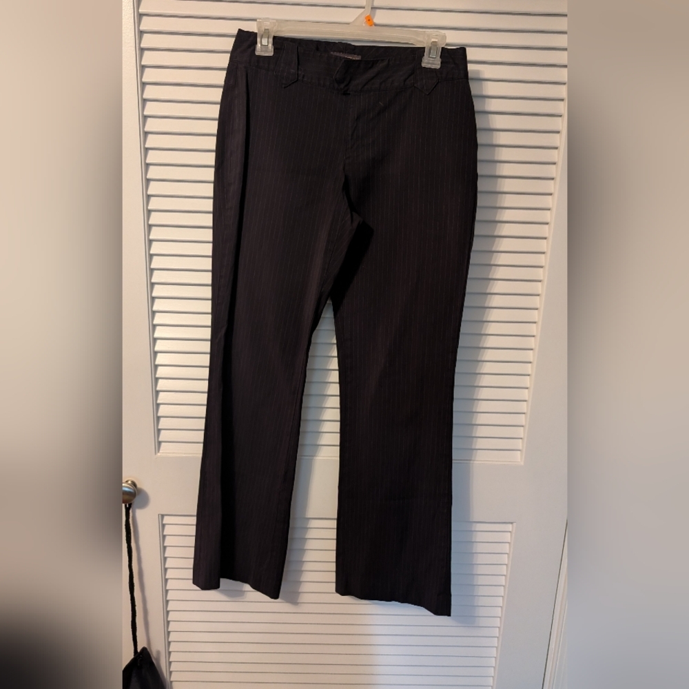 Women's Black Pinstripe Pants